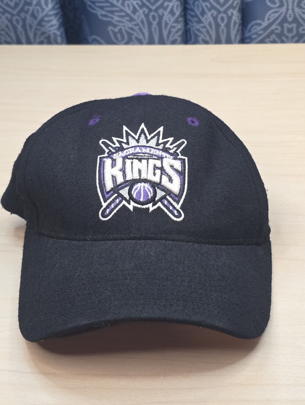 Vintage Nike Team Sacramento Kings Wool Hat Strapback Cap Y2K Black Purple OSFA